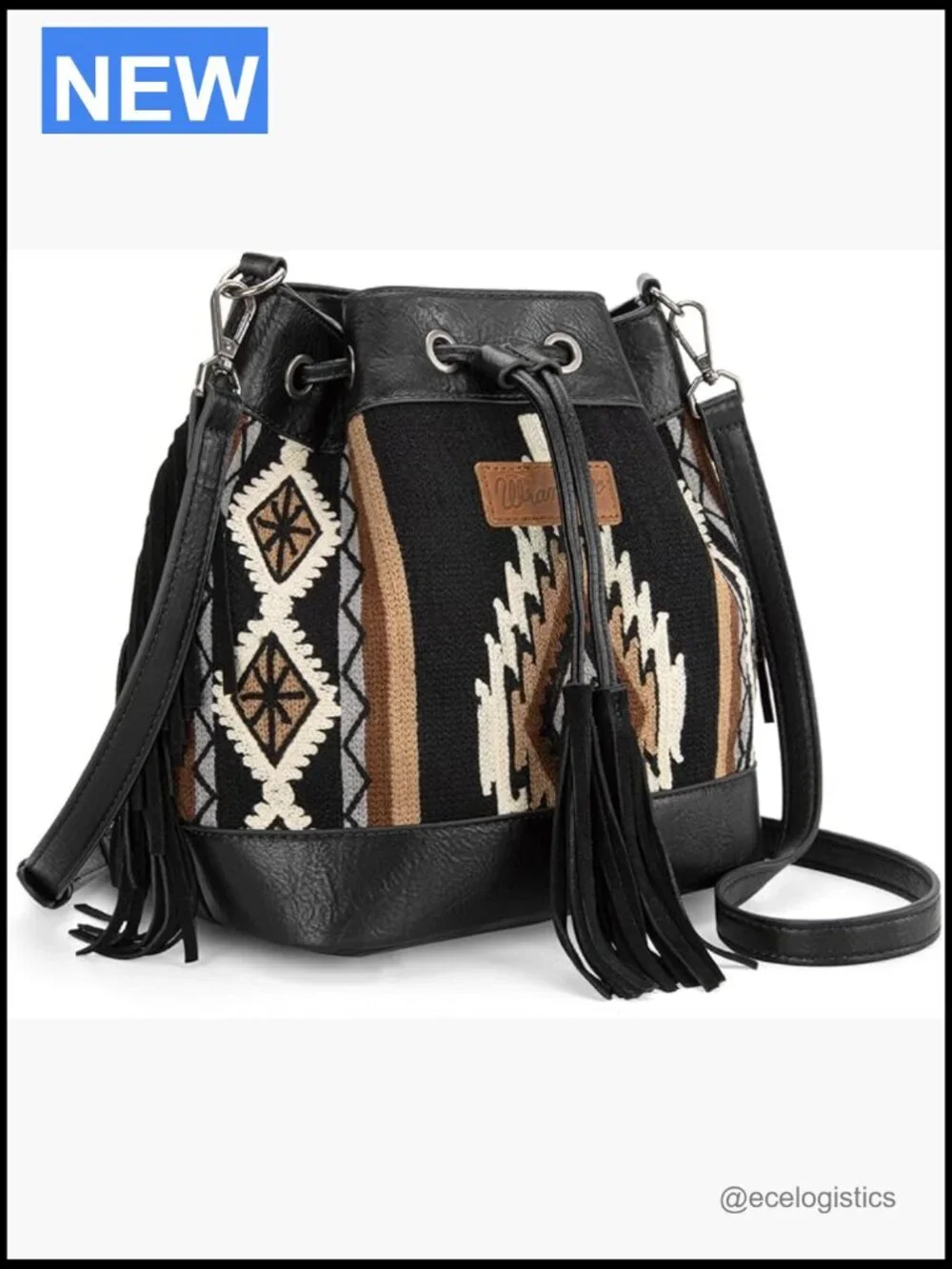 Tapestry Western Hobo Crossbody Bag Bucket Purse